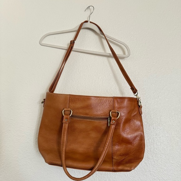 Leather floral crossbody bag - Picture 6 of 10